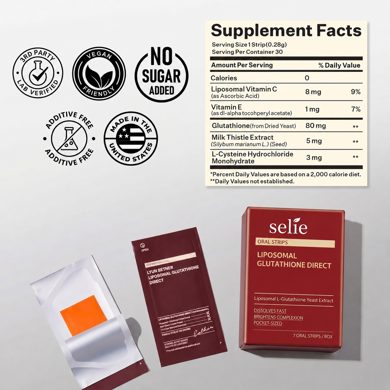 Liposomal Gluthaione Brightening Strips